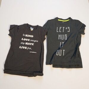 2 boys black and white positive t-shirts 5/S‎